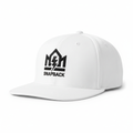 White Flat Brim Snapback Cap