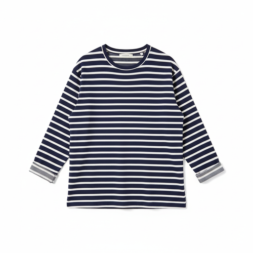 Blue & White Striped Long Sleeve Shirt