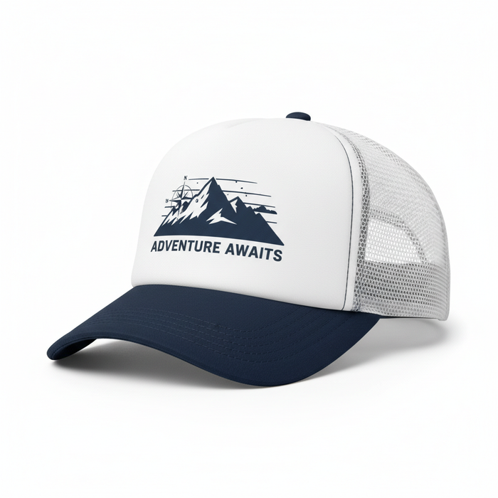 Navy Blue Mesh Trucker Cap