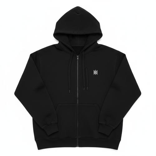 Black Zip-Up Hoodie