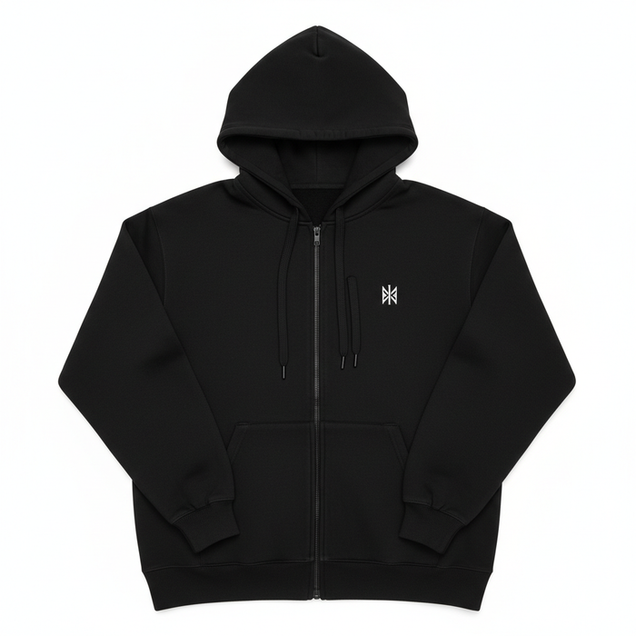 Black Zip-Up Hoodie